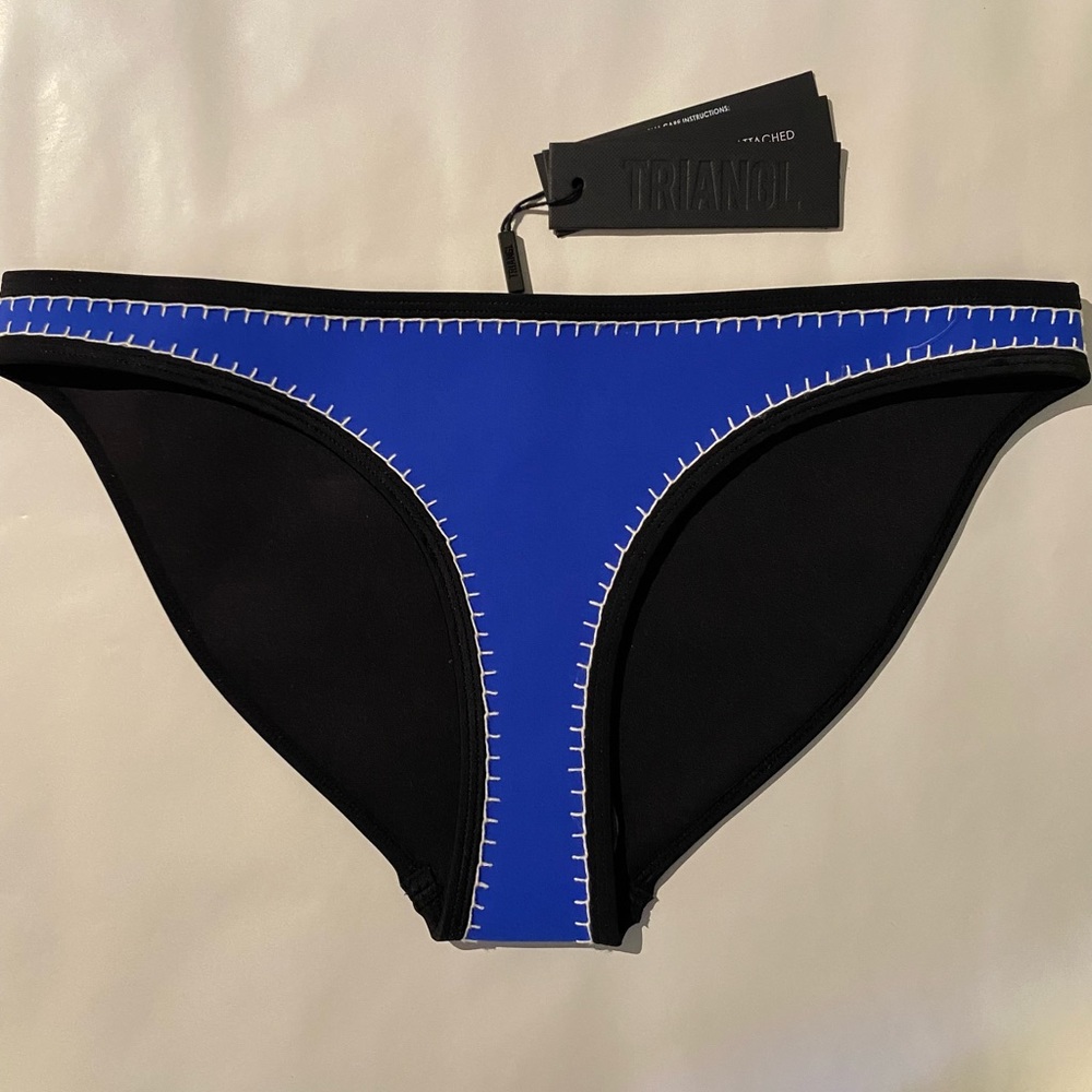 Triangl Bikini Bottoms - Royal Blue with lace bordering (full coverage)